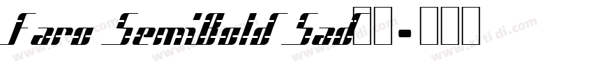 Faro SemiBold Sad下载字体转换